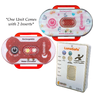 Child/Pet Safety Water Activated Strobe Light with RF Transmitter - Red Case