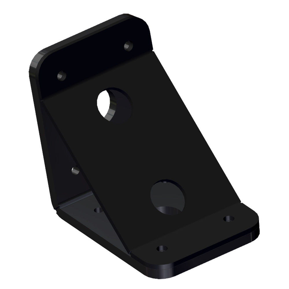 Power-Pole Deck Mount - 0" Setback - 6" Rise - Black [PKB-D-0-4-U-BK]