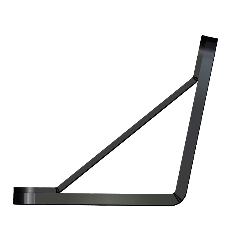 Power-Pole Deck Mount - 0" Setback - 6" Rise - Black [PKB-D-0-4-U-BK]