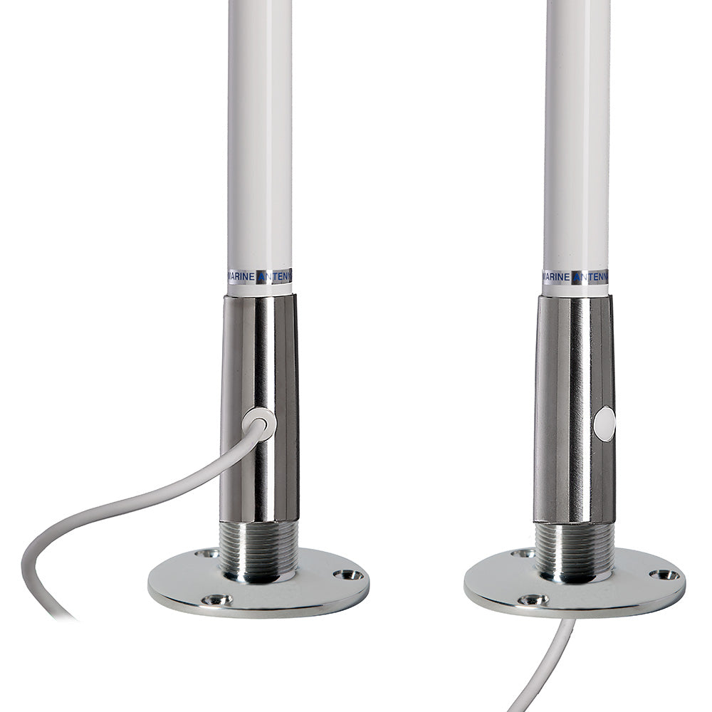 Scout 4' White VHF Antenna 3dB Stainless Steel Ferule w/5M RG-58 Includes PL-259 [PF AN NVHF00044T]